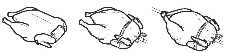 placing meat on a spit