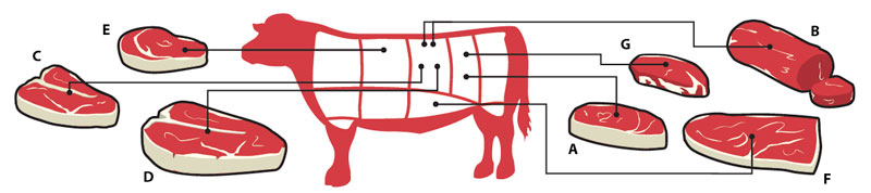 Cuts steaks