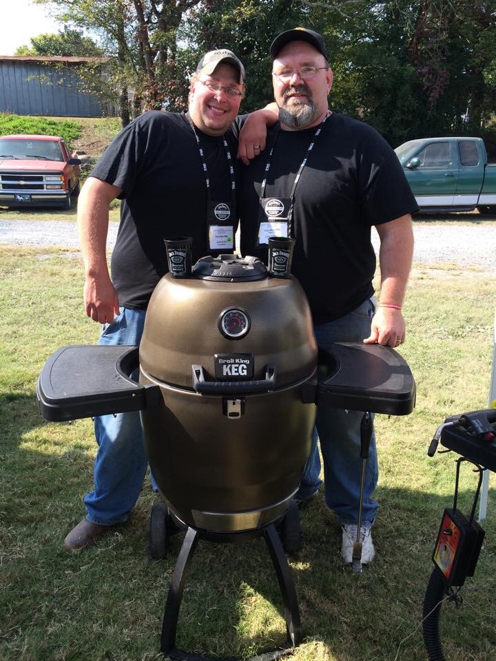 Corey (R) and Adam (L) from Tasty Meat BBQ at this year's Jack Daniel's Championship Barbecue - Shadetree Division