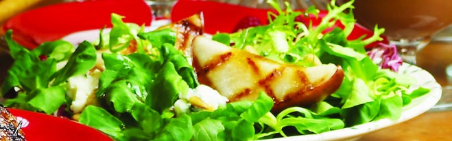 salad with grilled pears