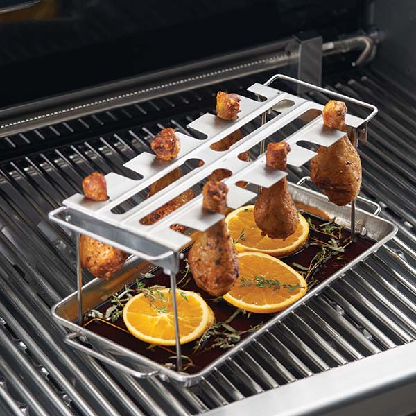 Chicken wing clearance rack for grill